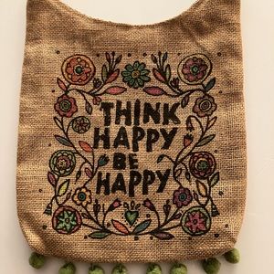 Natural life burlap, Crossbody boho bag